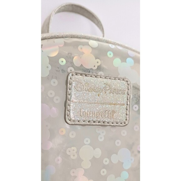Disney Parks Loungefly Magic Mirror Metallic Mini Backpack Clear Holographic main image 13